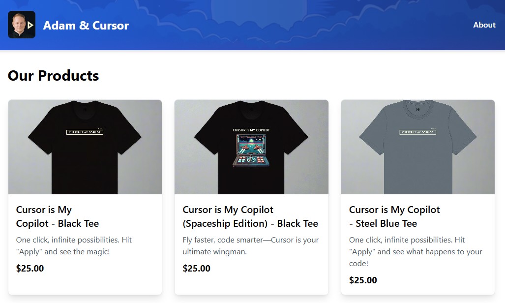 Adam and Cursor site